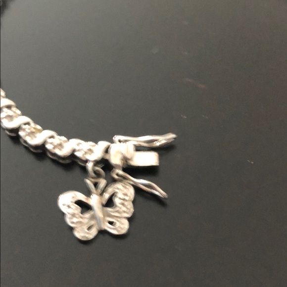 925 Silver Butterfly Bracelet - Picture 6 of 6